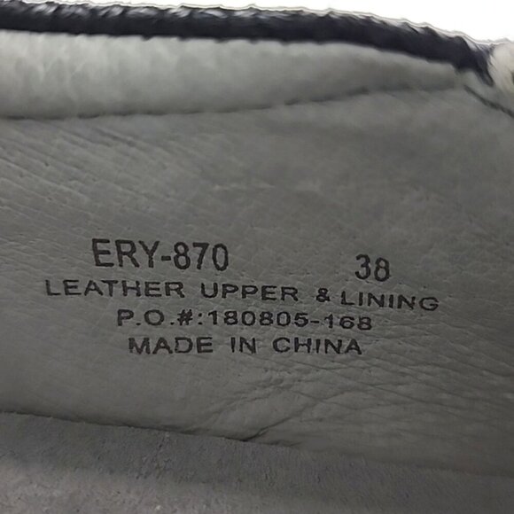 Alegria Women's Eryn Bob & Weave Black Leather Slip On Wedge Shoes Sz 38 - Picture 10 of 16